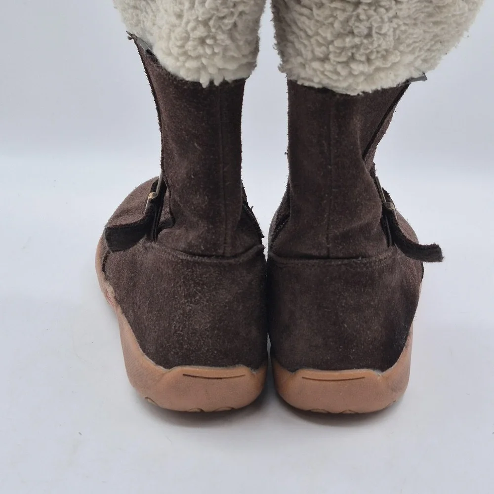 Merrell Mimosa Harvest Waterproof Boots Kids Size‎ 3 Brown Suede Faux Fur J95508